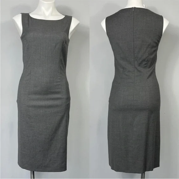 NWT Hugo Boss Size 8 Dinoma Wool Blend Boat Neck sleeveless Midi - Picture 3 of 12